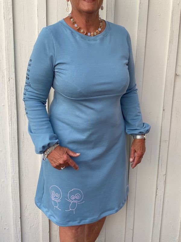 De fineste ord ❤️ jerseykjole_antikkblå