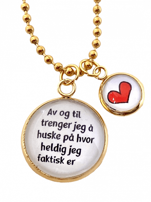 Hovedbilde Heldig - kjede_gullfarget