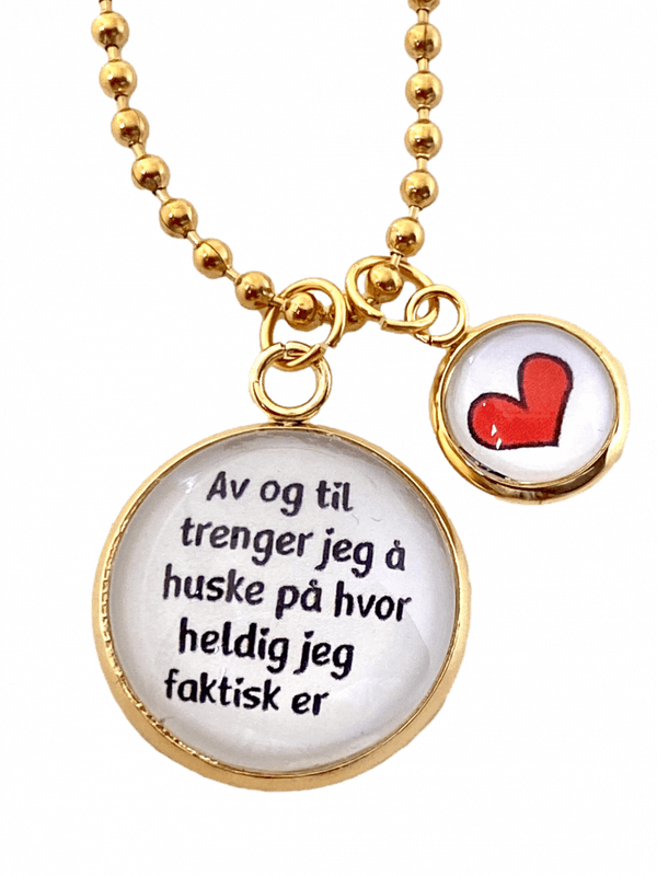 Heldig - kjede_gullfarget