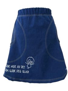 Hovedbilde Glad- mørkeblått jeansskjørt 